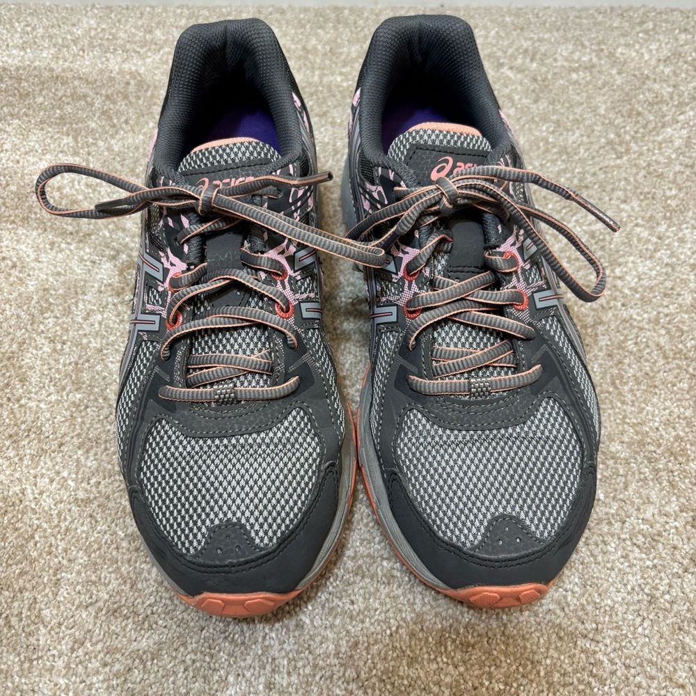 ASICS Gel- Venture 6 Women's Black and Coral Athletic Shoes